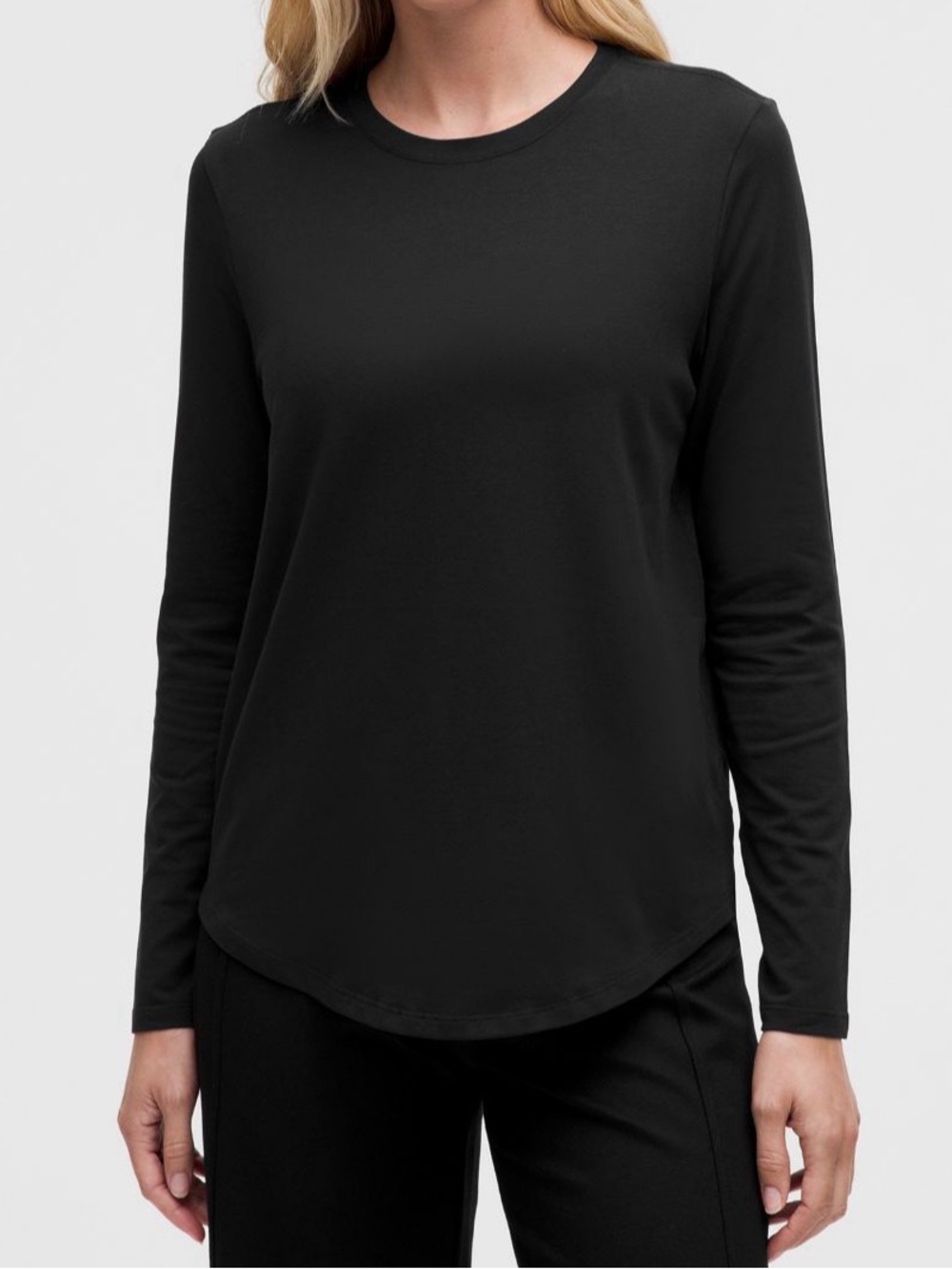 Lululemon Love T Shirt Women's M Black Long Sleeve Lightweight Yoga Gym Workout✅